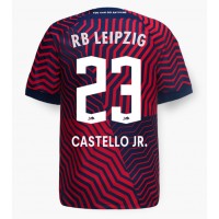 RB Leipzig Castello Lukeba #23 Bortedrakt 2023-24 Kortermet